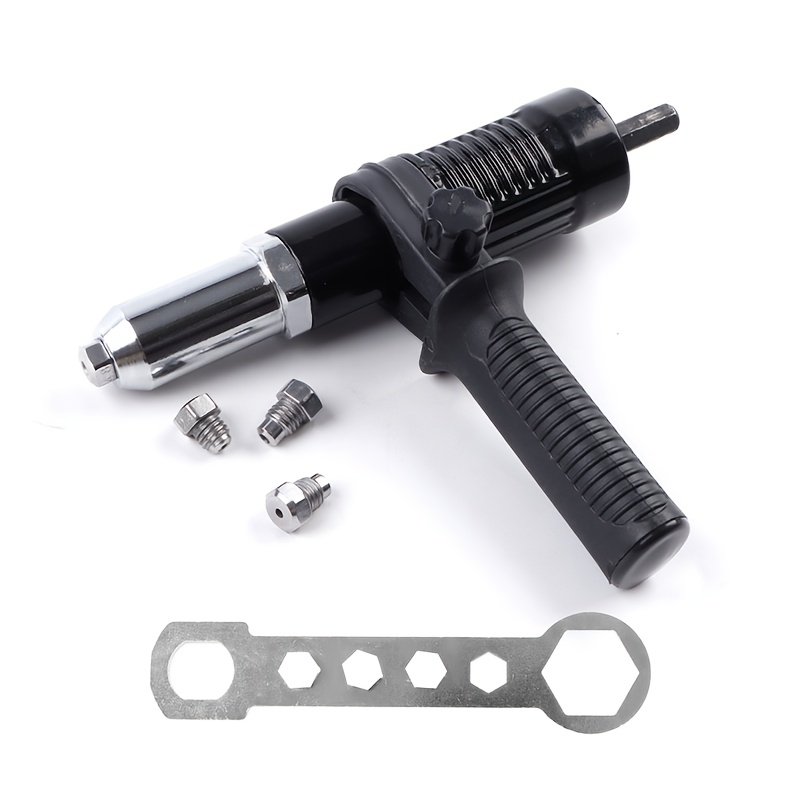 E-shop Aluminiumlegierung Elektro-Nietpistole, Kernzieh-Nietpistolenkopf, Umwandlungsverbindungs-Nietpistole, Elektrobohrer-Adapter, geeignet für