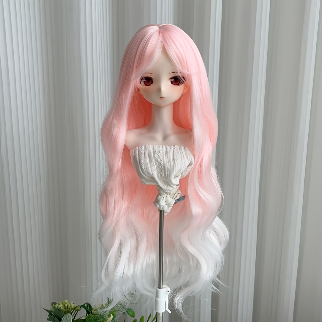 fairy themed   wig cap suitable for anime dolls hair wig with elastic cap base frizz free curly high temperature resistant suitable for doll heads   included wig only