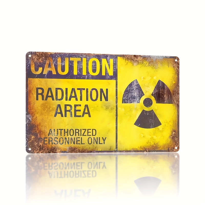 

Vintage Radiation Metal Sign - 12x8" Retro For Home, Kitchen, Garage, For Man Cave & Cafe Decor | Tinplate With Pre-drilled Holes