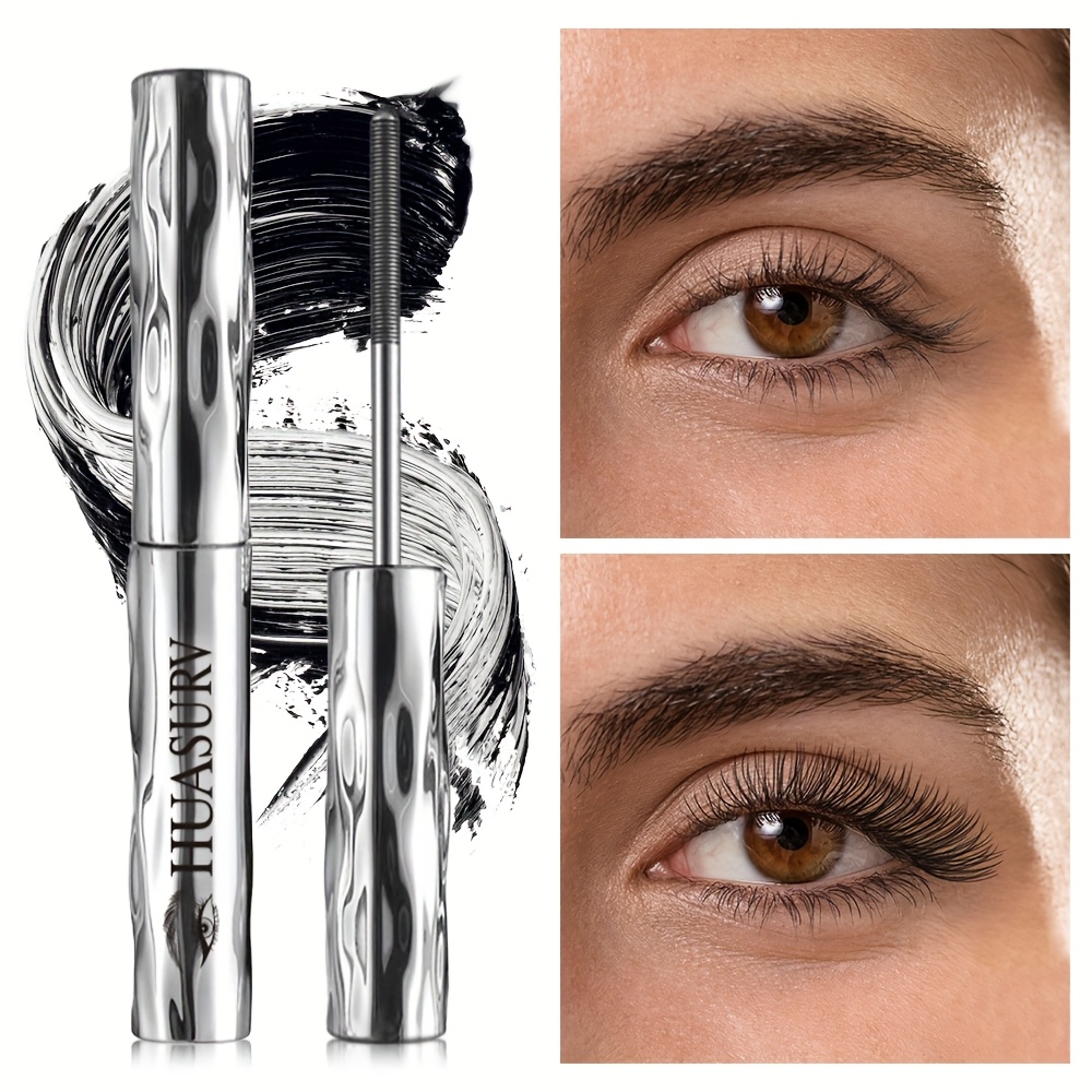 1pc steel tube mascara waterproof sweat proof formula for volumizing lengthening curling lashes for natural looking full coverage parties music festivals mother s day gifts black party makeup festival cosmetics sleek metallic tube dense lash application wear Product details 1