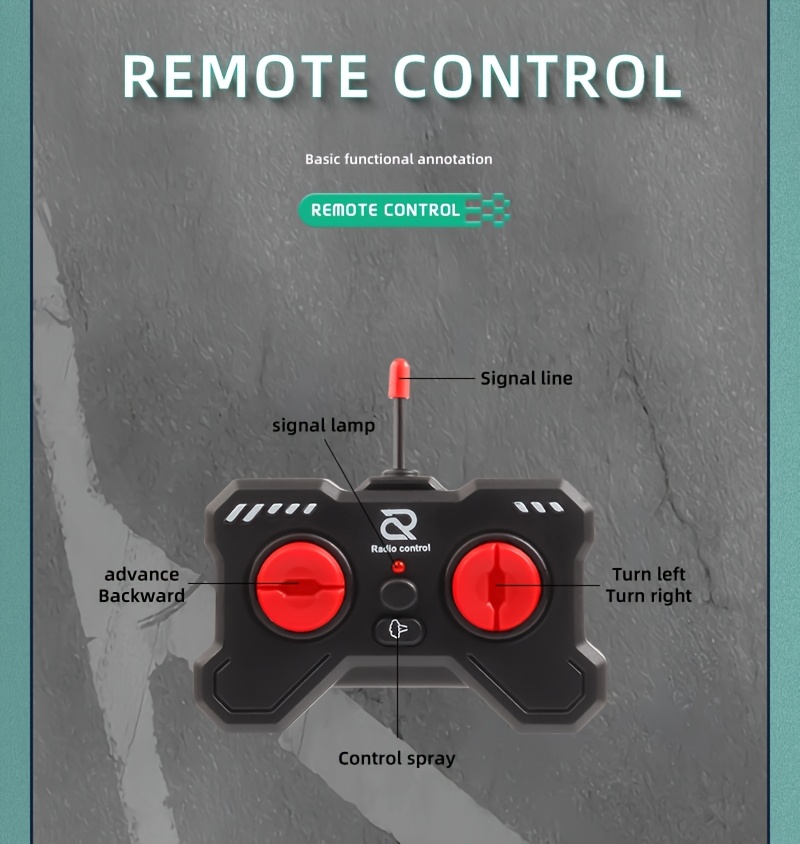 1:18 Scale RC Drift Toy Car - High-Speed Drift with Spray Technology, All-Terrain Performance, Cool Lighting, Red & Green, Rechargeable Battery, Perfect Birthday Gift, RC Car Toy, Sleek Design, Durable Plastic