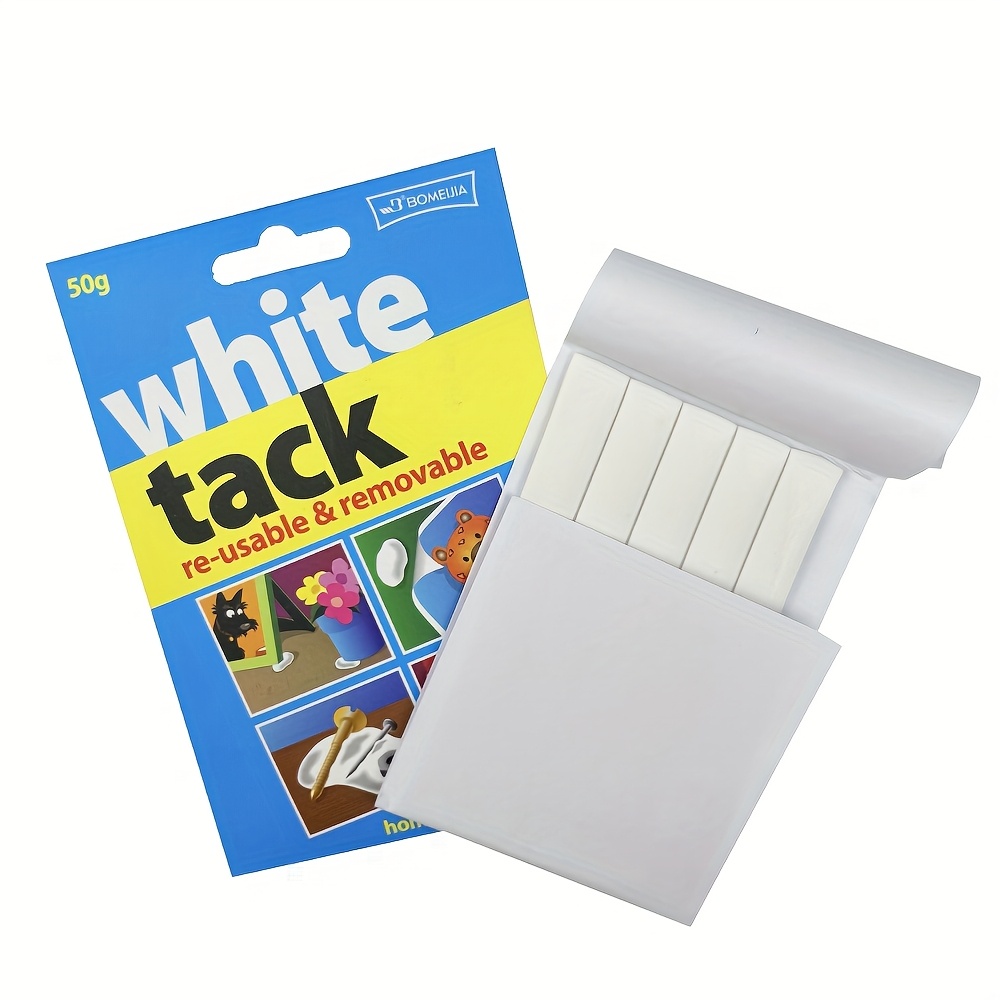 White Tack Multipack: Reusable, Wall-safe, Non-toxic, Removable Sticky Adhesive Putty For Posters, Photo Frames, Decorations, And Plastic Compatible - Multipack