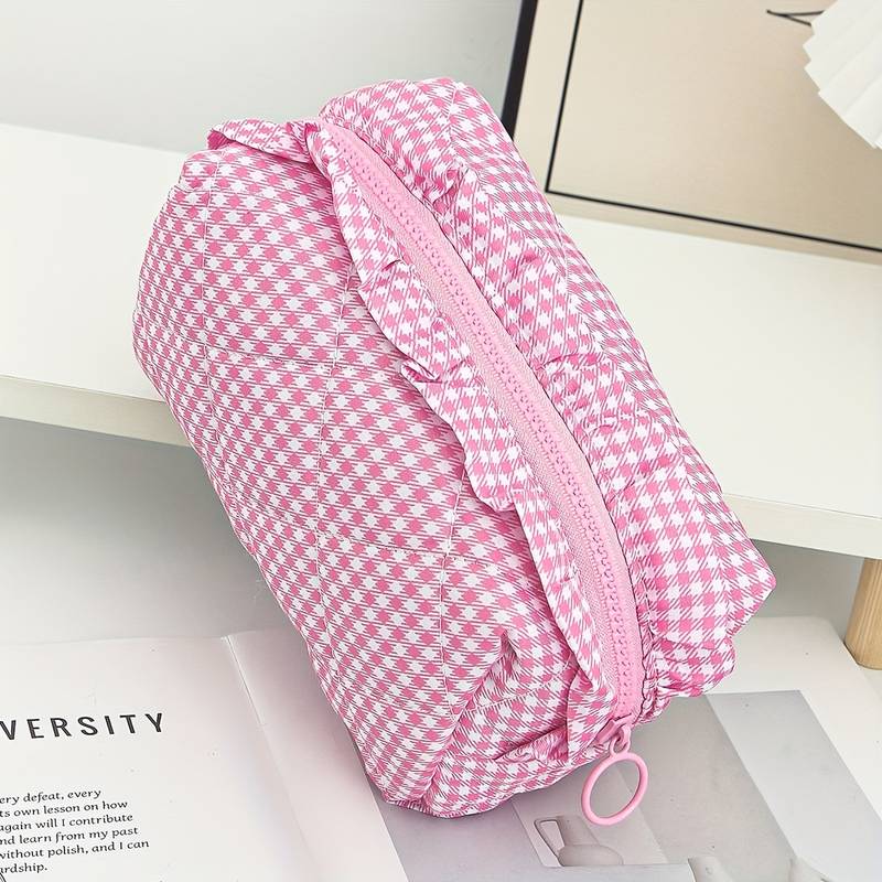Beauty Case Da Viaggio Rosa Con Specchio Ingranditore E Luci LED – Portatile E Illuminato