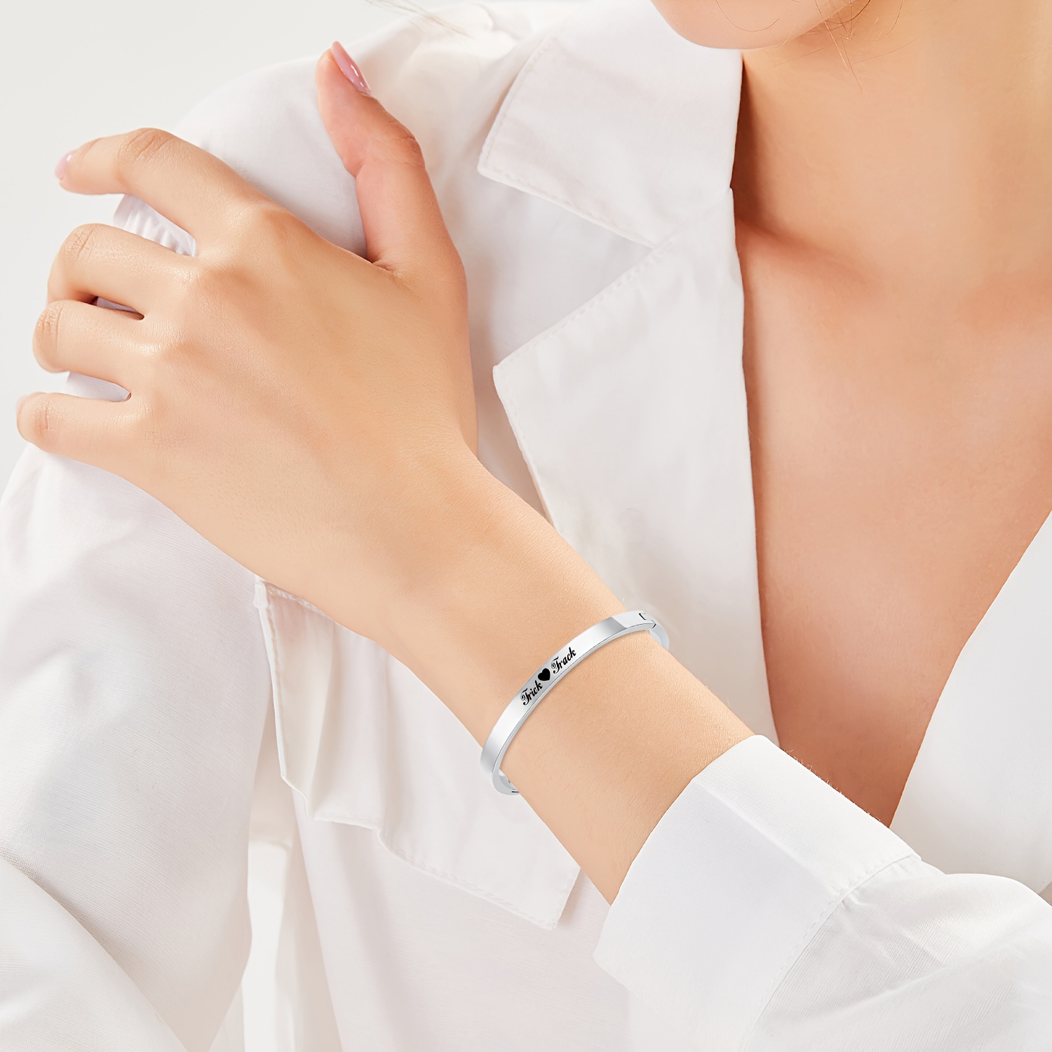 Customized Silvery Bracelet, Personalized Gift