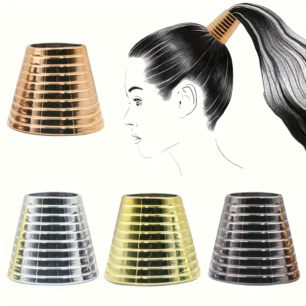 

Chic Metal Hair Cuff - Ponytail Holder & Tie For Women And Girls, All Hair Types