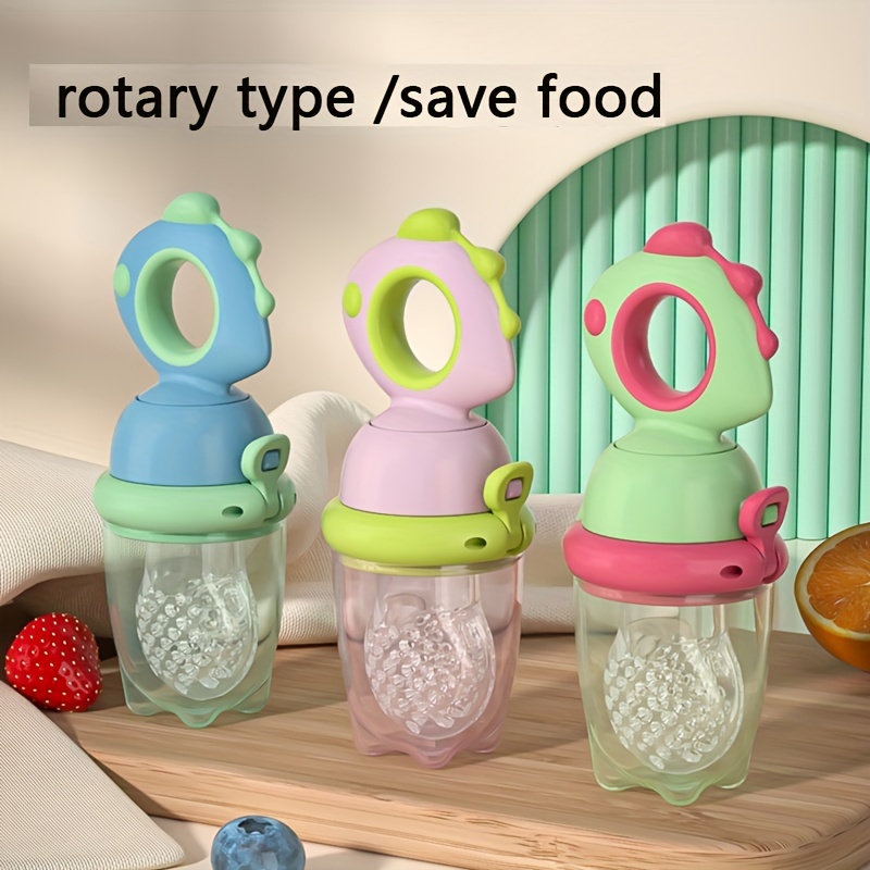 

Silicone Fruit And Vegetable Teether For Infants And Toddlers, Rotating Push-type Supplementary Food Feeder For Juice Feeding Utensils