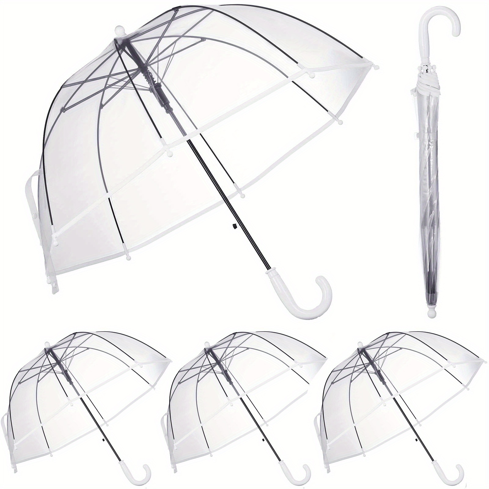 32 Inch Bubble Clear Ubrella For Weddings, Clear Windproof Doe Rain