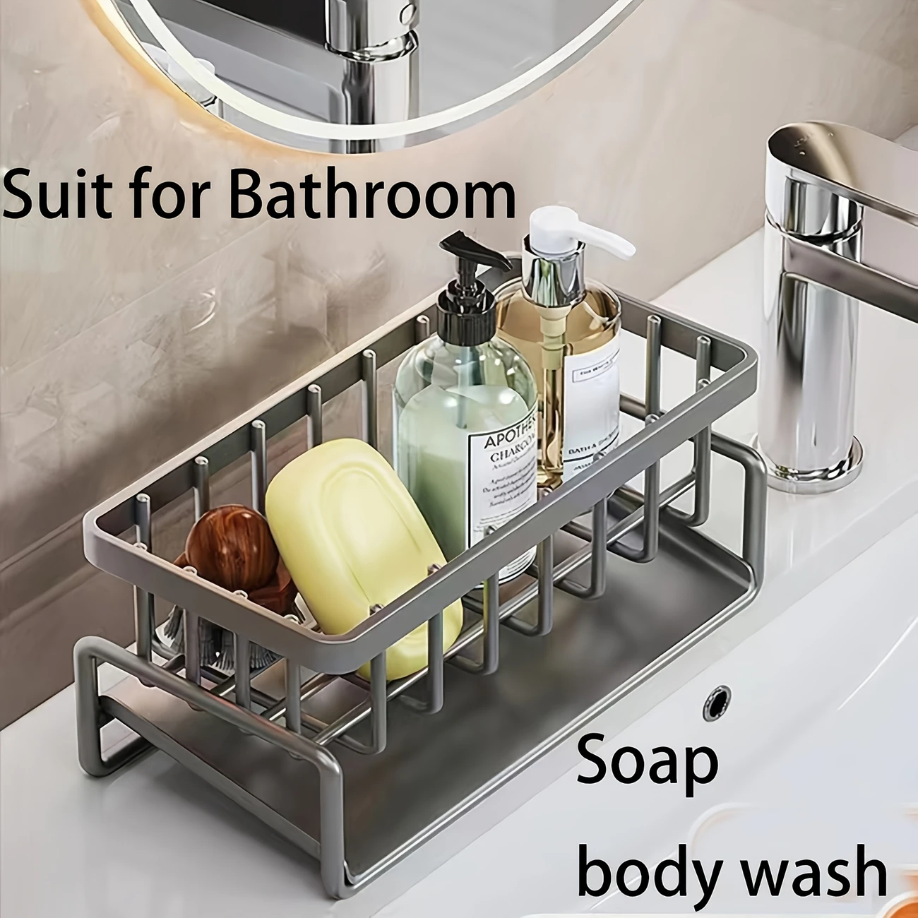1pc 2pcs of kitchen sponge storage rack with effective drainage soap rack stainless steel material for design to prevent water independent towel rack for effective kitchen storage details 2
