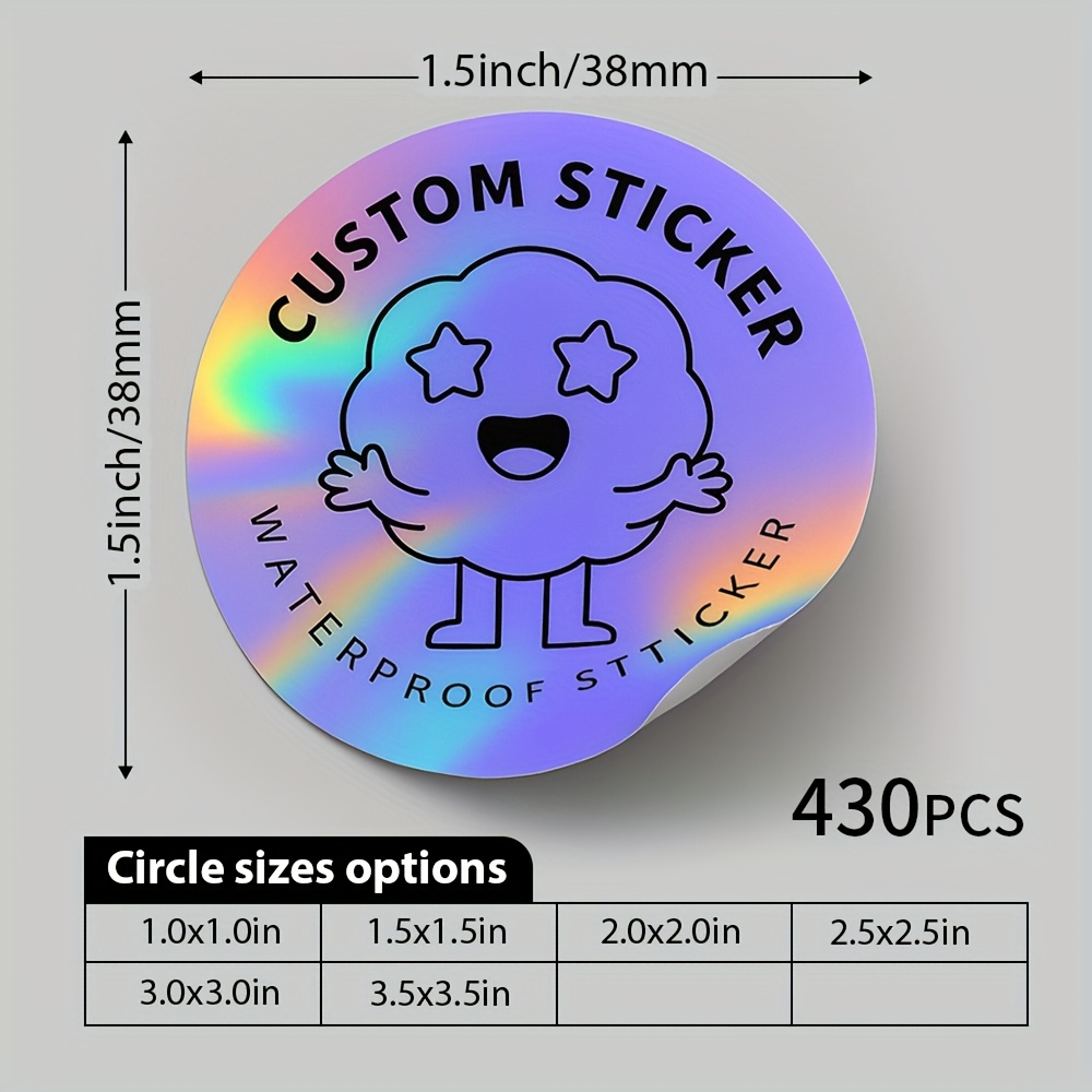 Personalized Holographic Vinyl Stickers for Business Logos