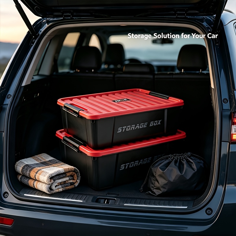 EKOA 35L Storage Boxes with Lids, Durable Plastic Organisers