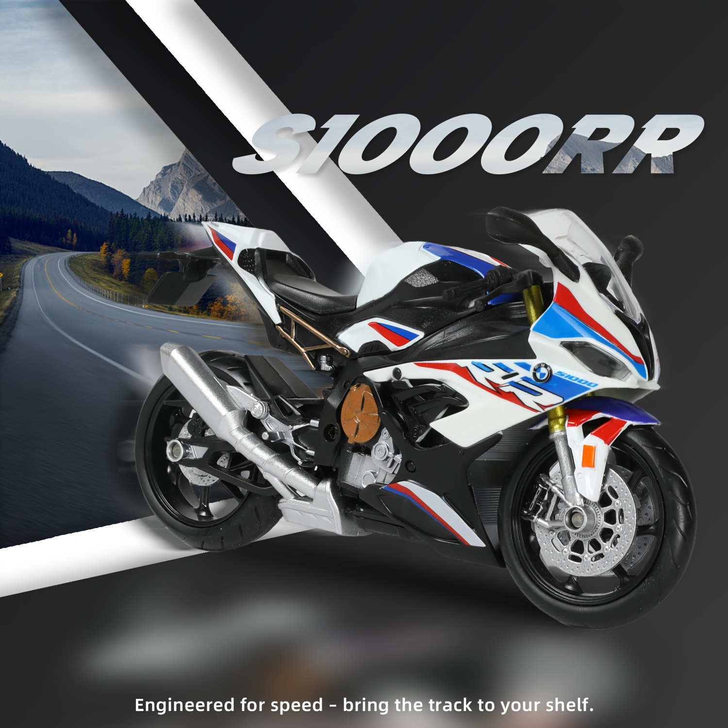 Image of Diecast Motorcycle Model For S1000rr, Realistic Motorcycle Metal Model, 1:12 Scale Kids Moto Toy