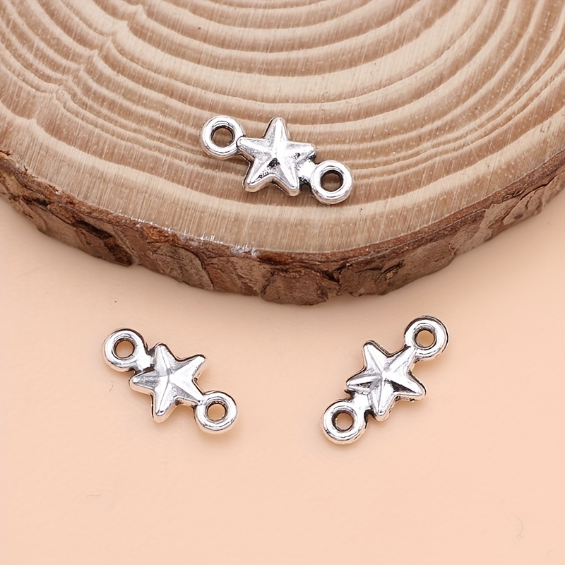 1pc Spacer Clip Charm Catena Di Sicurezza In Rame Placcato Argento