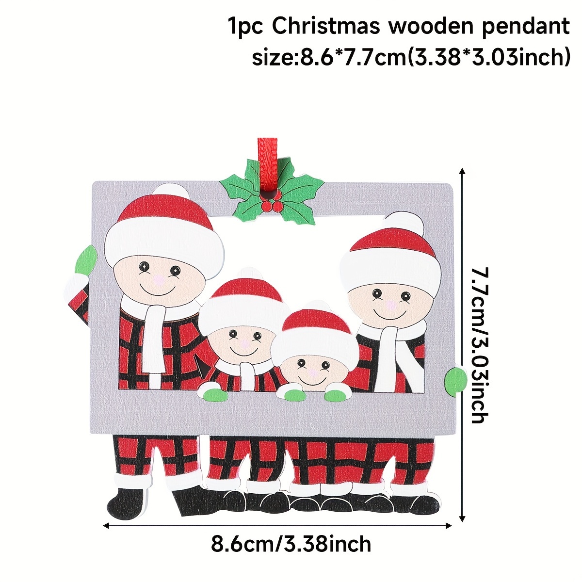 1pc, Christmas Wooden Pendant, Name Hanging Ornament, Merry Christmas Tree Decoration For Home, Holiday Decor, Decor, Noel Navidad Ornament, New Year Gifts