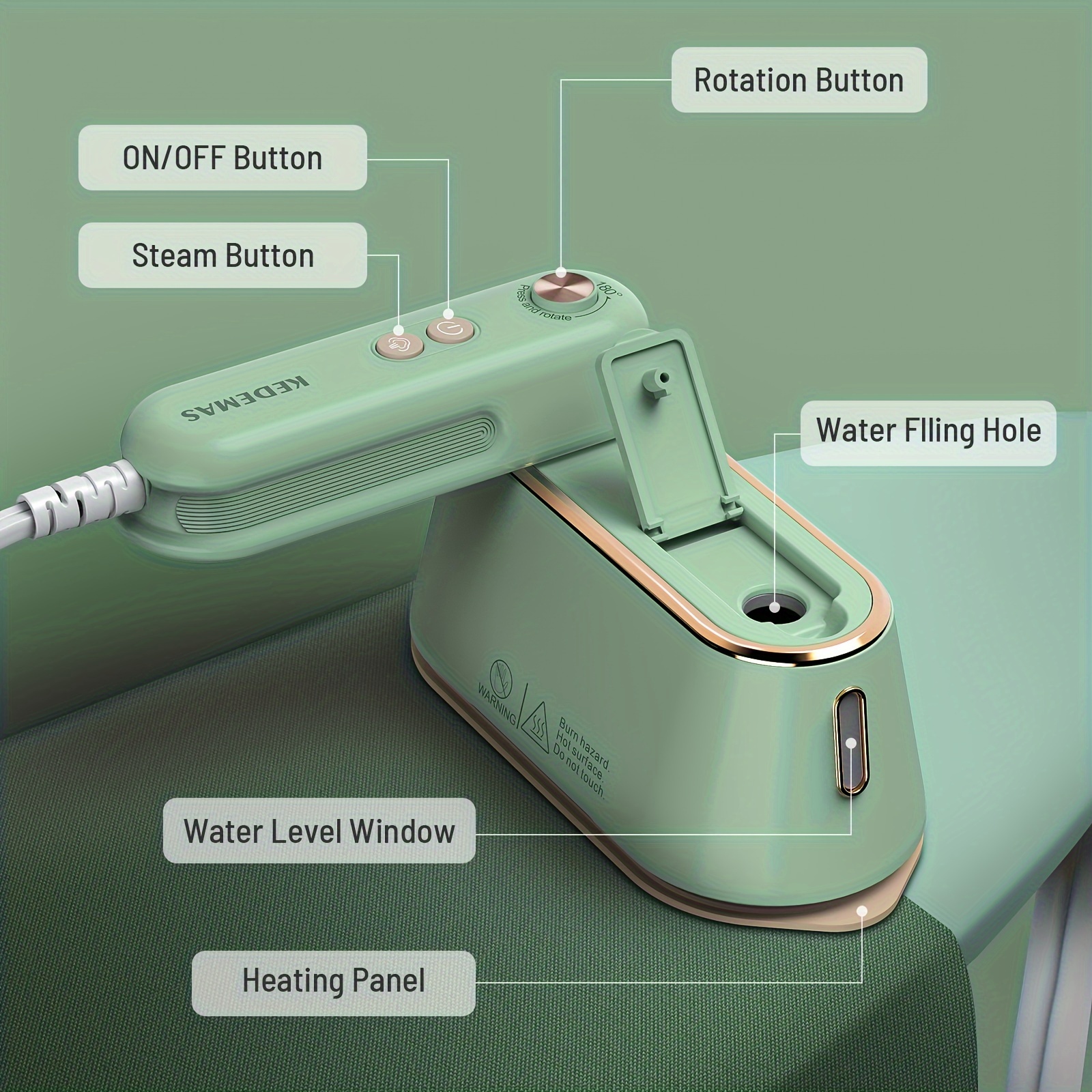 Handheld Iron Clothes Steam Travel Mini Size 2024