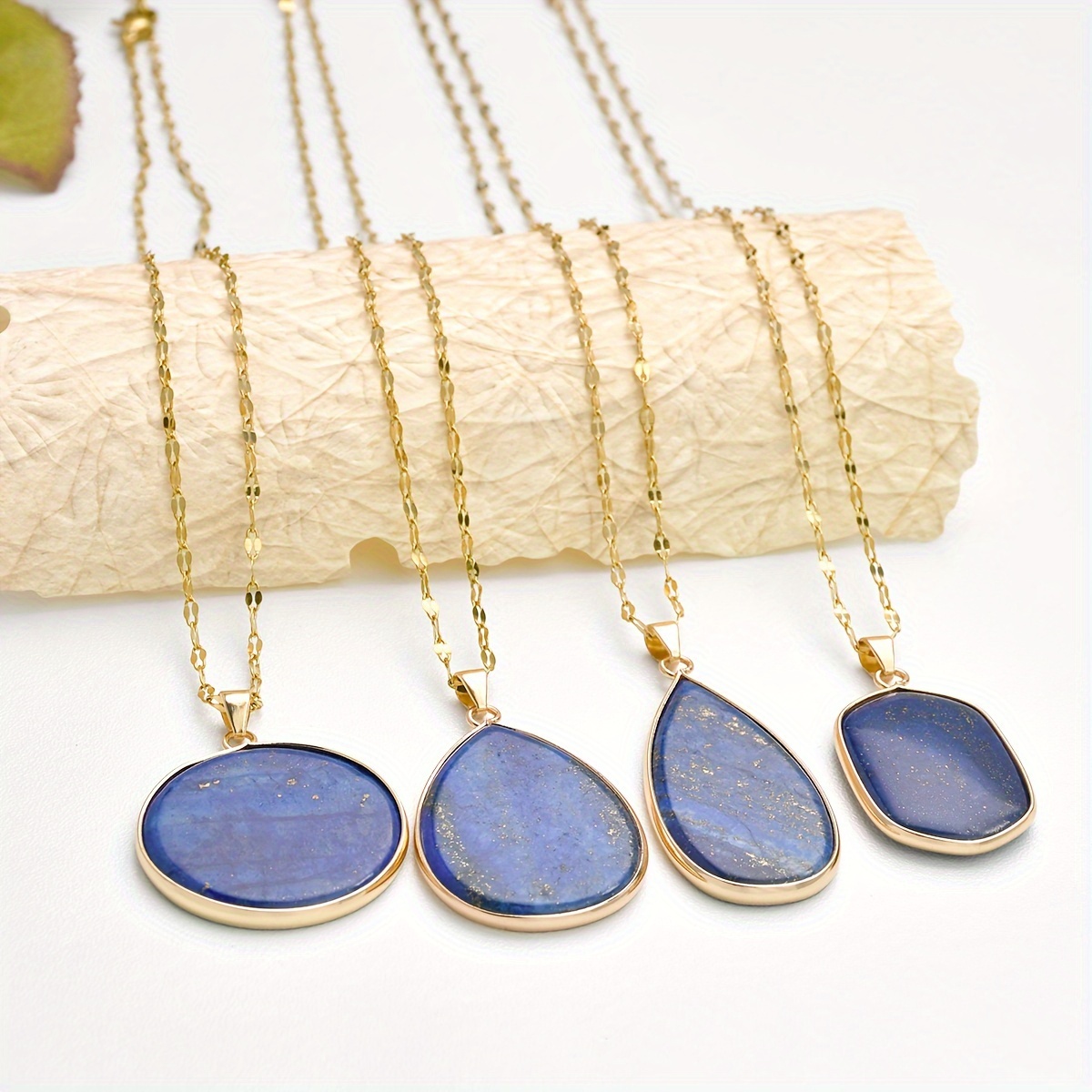 

Elegant Chic Royal Blue Natural Stone Pendant Necklace - Perfect Or Thanksgiving Gift