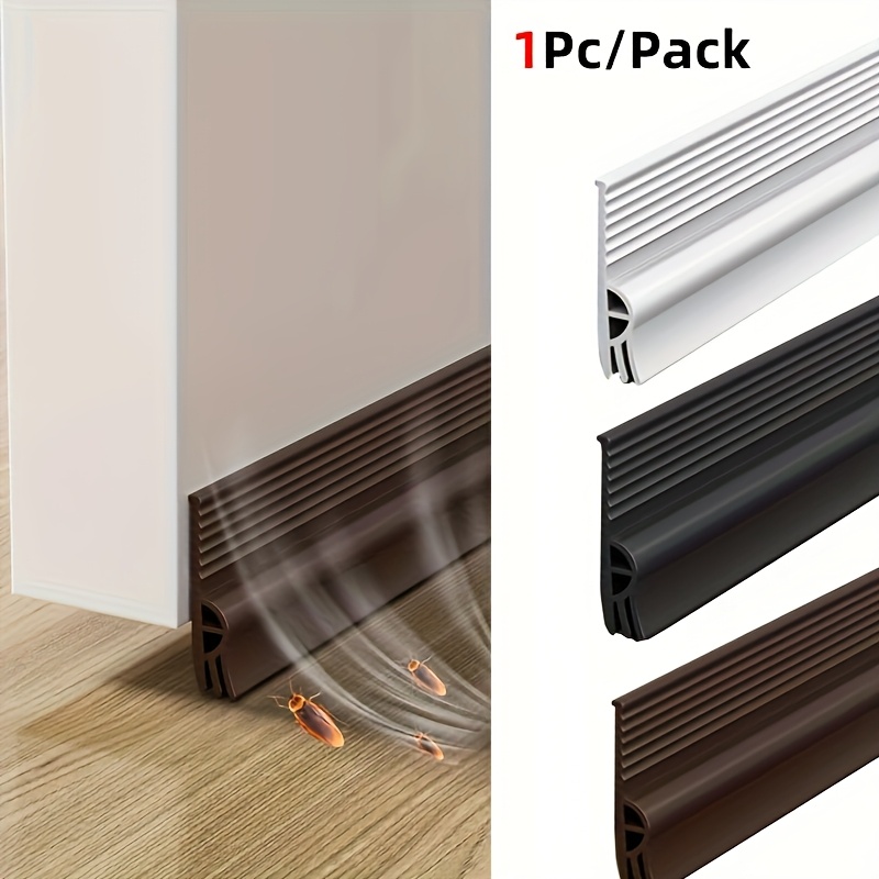 

1pc Adjustable Under Door Draft Stopper, 39.37inch Weather Stripping Seal, Non-marking Noise Insulation Blocker For Exterior & Interior Doors, Triple Seal Design With Anti-slip Surface