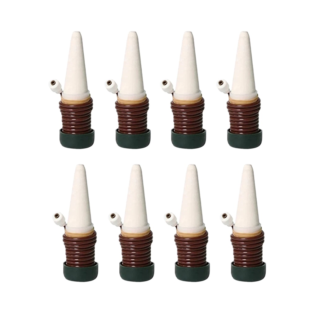 Image of 8pcs Automatic Plant Watering Stakes - Self-watering System For Indoor/ Outdoor Potted Plants, Vacation Plant Care, Durable Ceramic Plant Additions (no Electricity Needed)