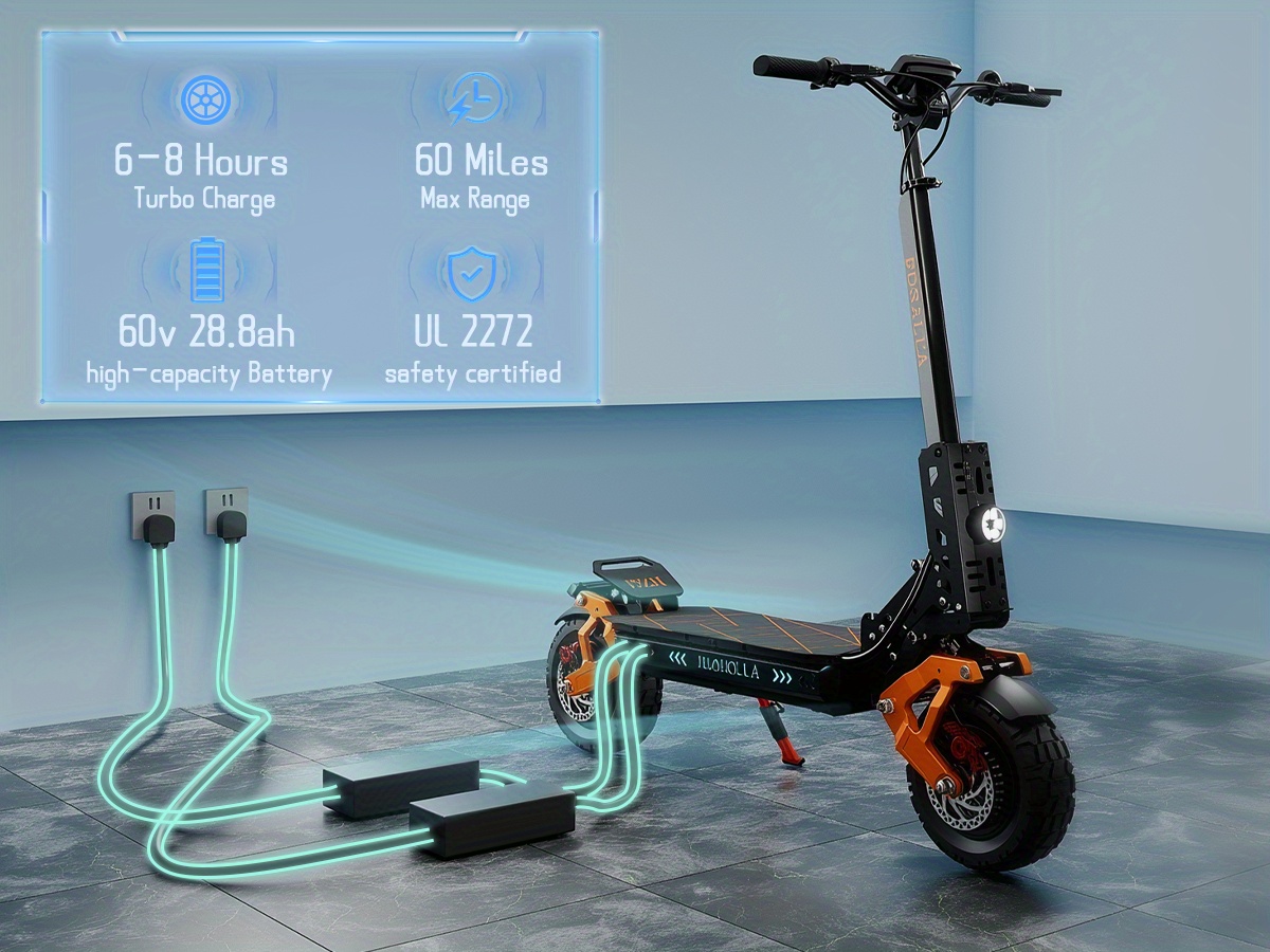 fast electric scooter with 60v 19 11 inch off road all terrain tires high speed powerful dual motor 50 60 miles long range for adults ideal for commuting design for   city adventure riding   solution     Product details 13