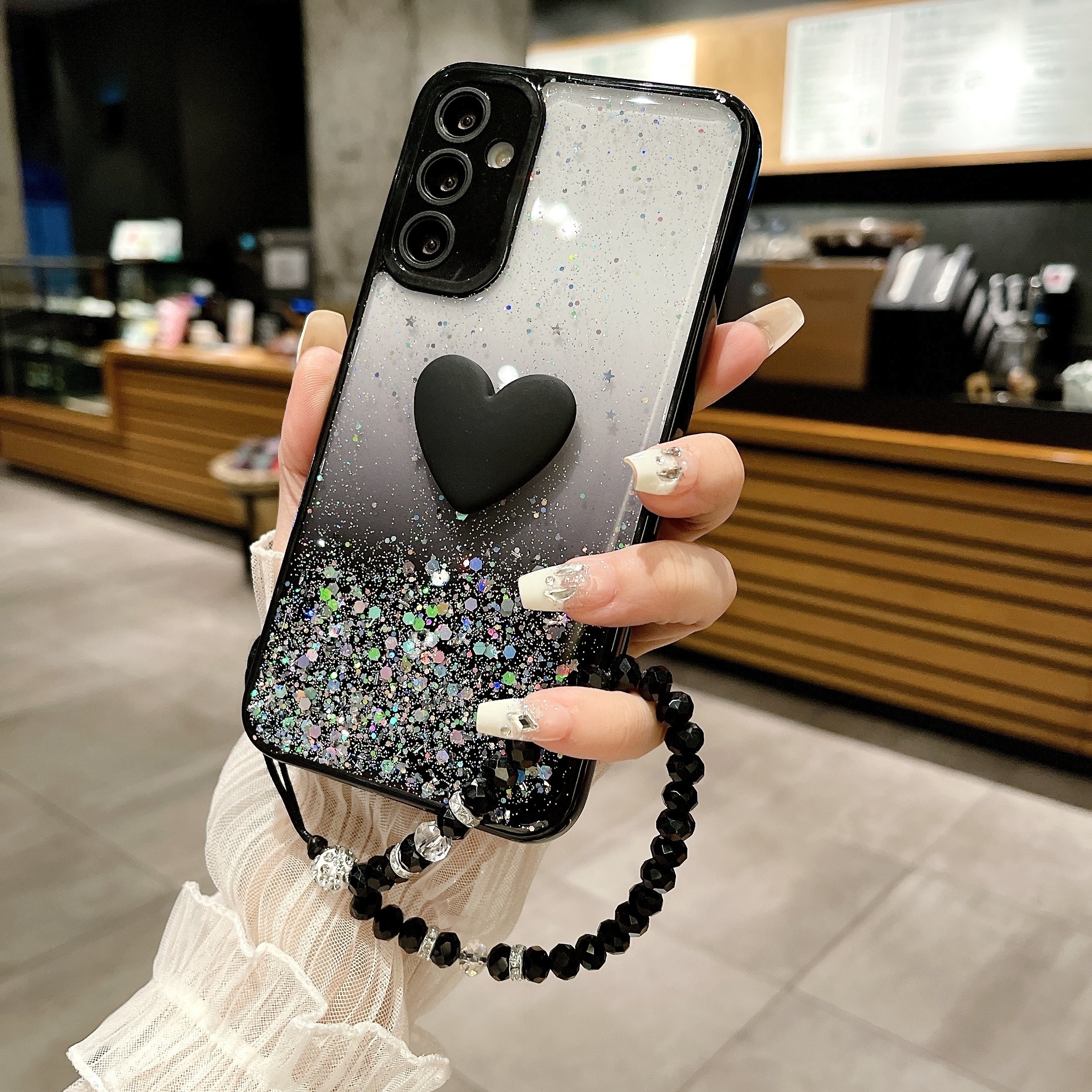 

Fashion Love Phone Case For A05 A05s A15 A25 A35 A24-4g Tpu Material Phone Protection Back Cover With Hanging Rope