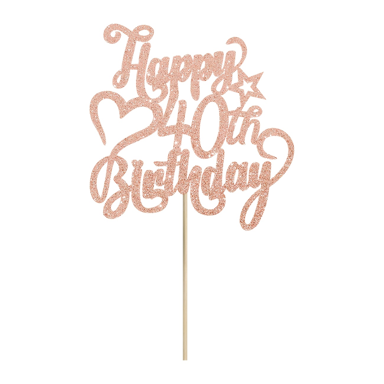 1pc Of Happy 40th Birthday Cake Decoration,halloween, Christmas