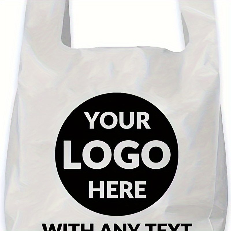 Shopping T shirt Custom Plastic Bags In Bulk Logo Text Temu