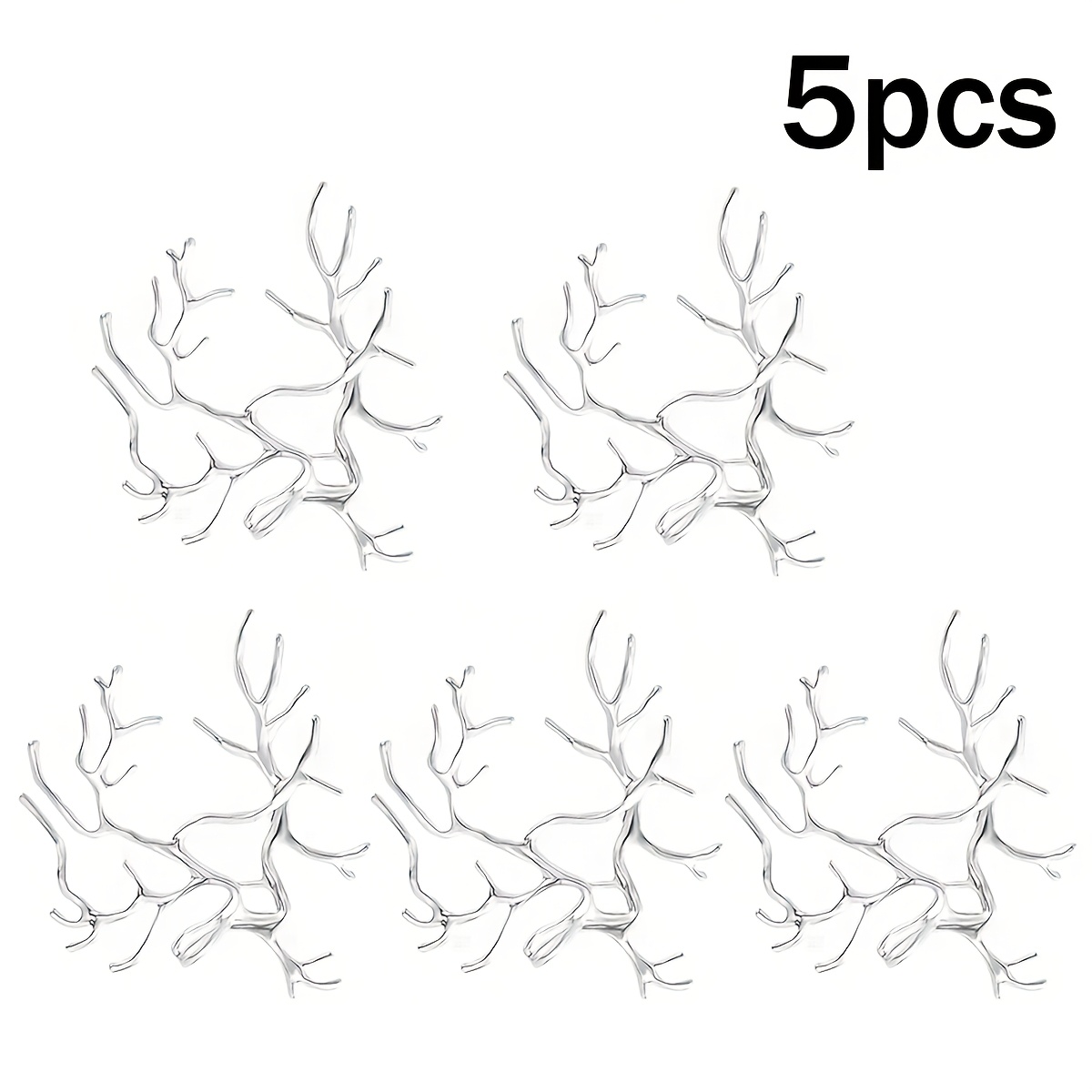 TEMU Lot de 5 réglables de branche pour la fabrication de bijoux, cages à pendentif style griffe, cuivre plaqué or pour la rétention de , accessoires