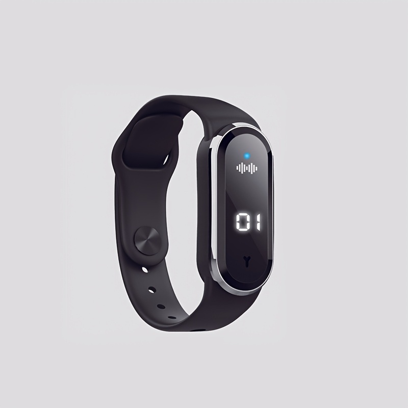 4 in 1 usb rechargeable   technology mosquito repellent bracelet 3 frequency levels clock display temperature measurement pedometer outdoor   black abs material easy operation perfect gift