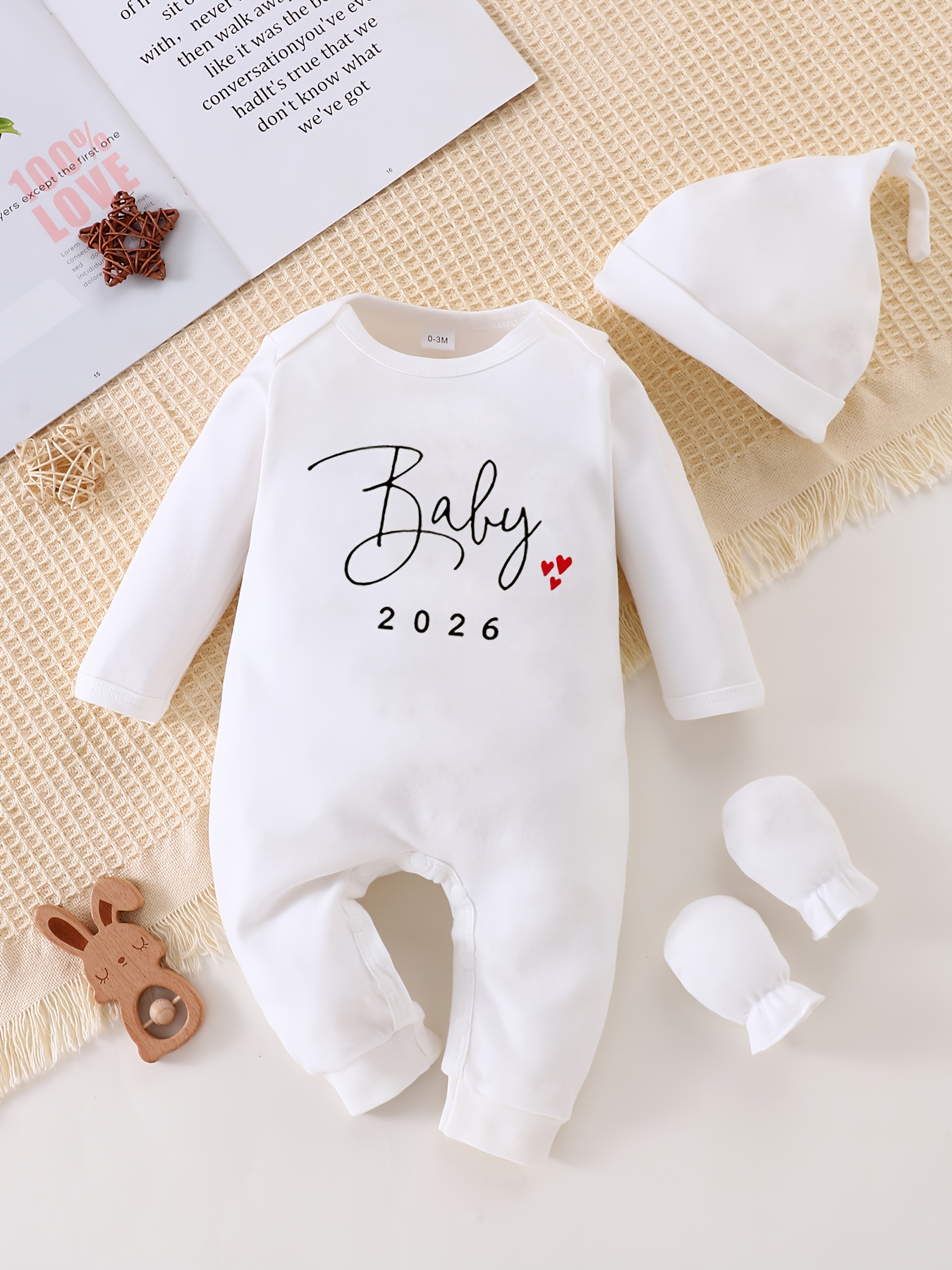 Pure witte driedelige set voor baby's