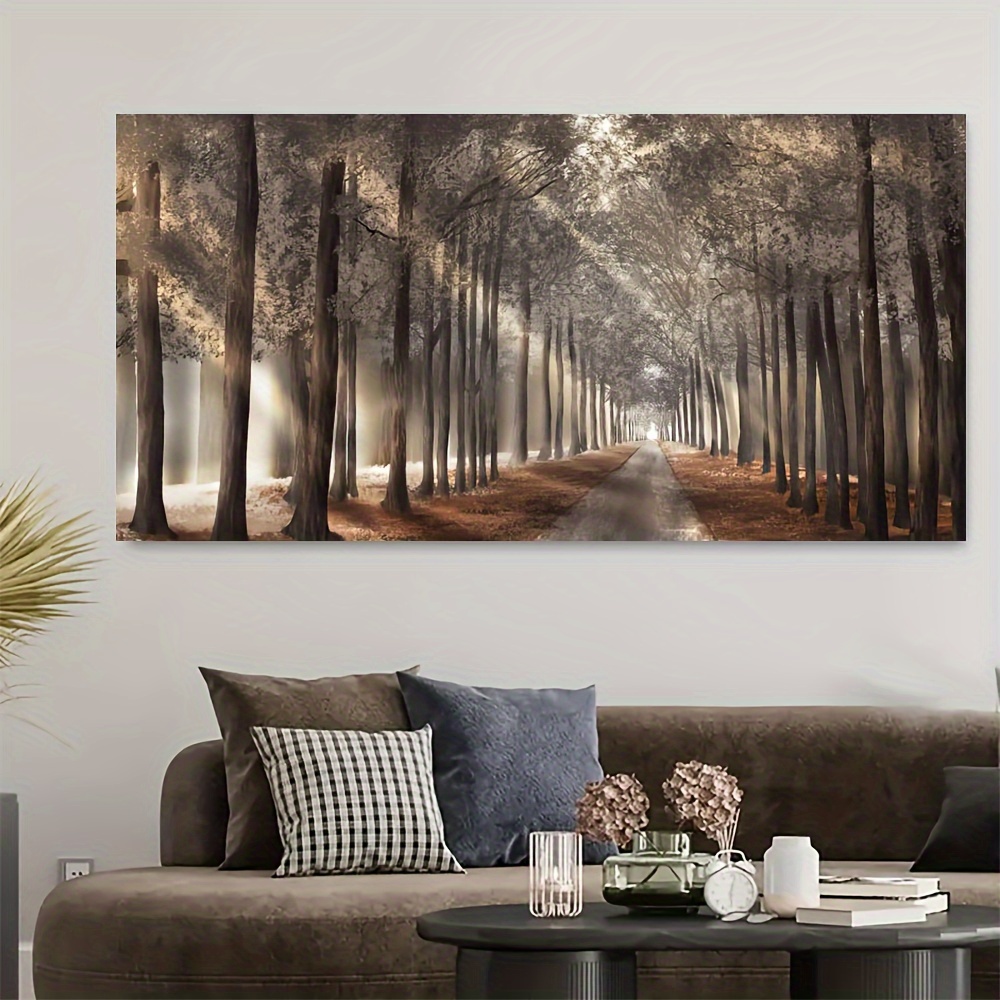 

Modern Abstract Path Canvas Art, 23.62x47.24in - Retro Wall Decor For Living Room & Bedroom