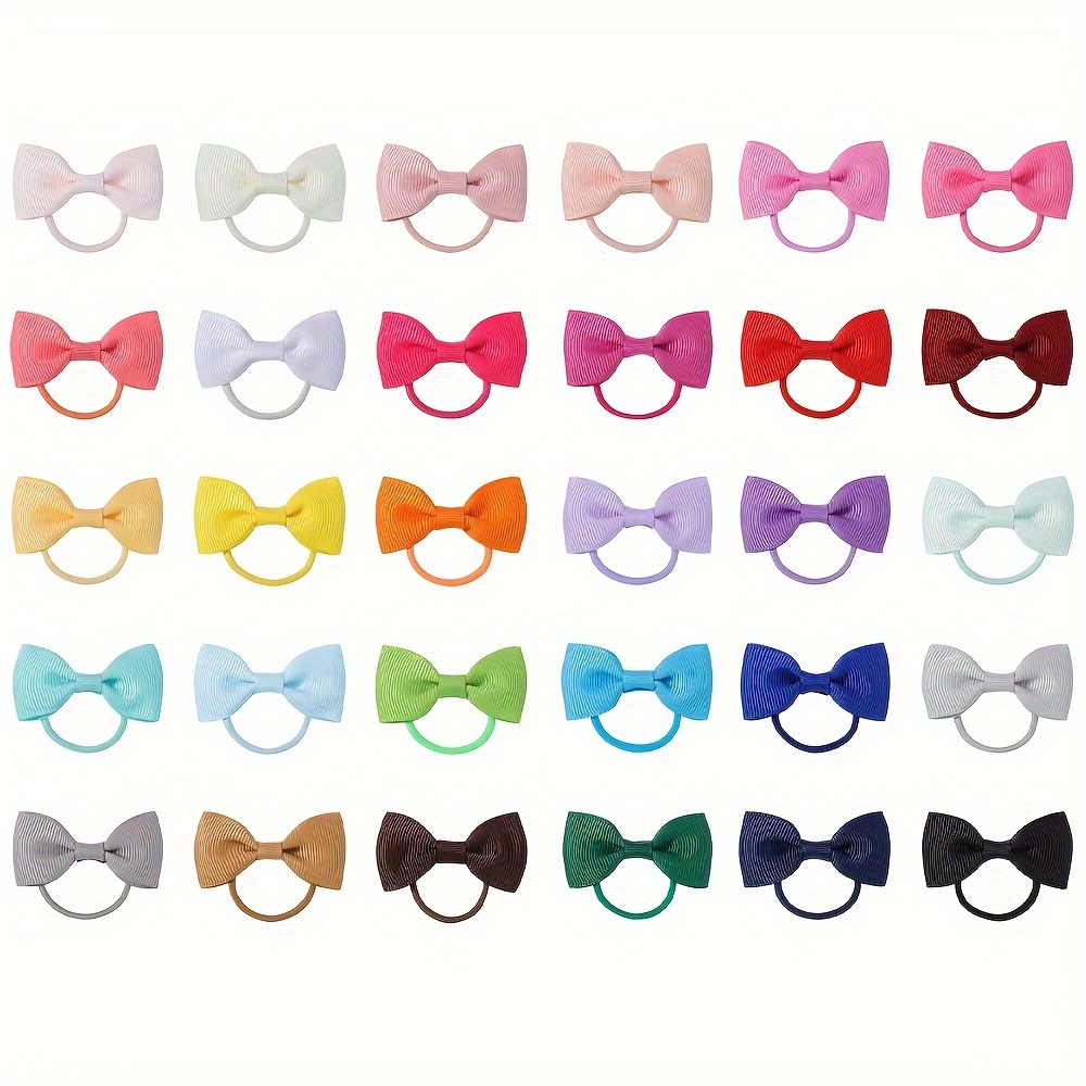 TEMU 30pcs Cute And Fashion Baby Girls Colorful Bow Hairband