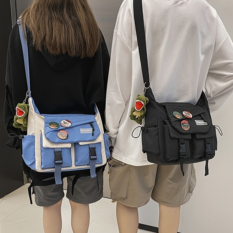 

Japanese Casual Messenger Bag, Color Crossbody Bag, Men's And Women's Casual Shoulder Bag