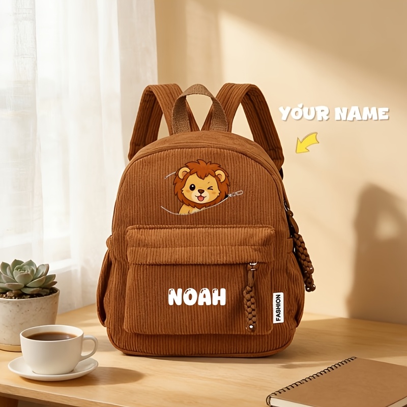 TEMU Sac à dos décontracté tendance personnalisé pour la rentrée scolaire, personnalisable avec des , textes ou numéros exclusifs. Doté d'un adorable