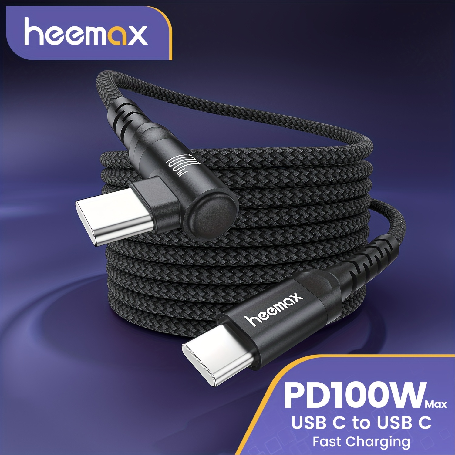 Caricabatterie Da 45W Per Samsang S24 Ultra, Caricatore Rapido USB C Con 2m 100W Cavo Intrecciato Compatibile Con Galaxy S25/S24/S23/S22/S21 Ultra, Per IPhone 17/16/15, Pad, MacB00k (nero