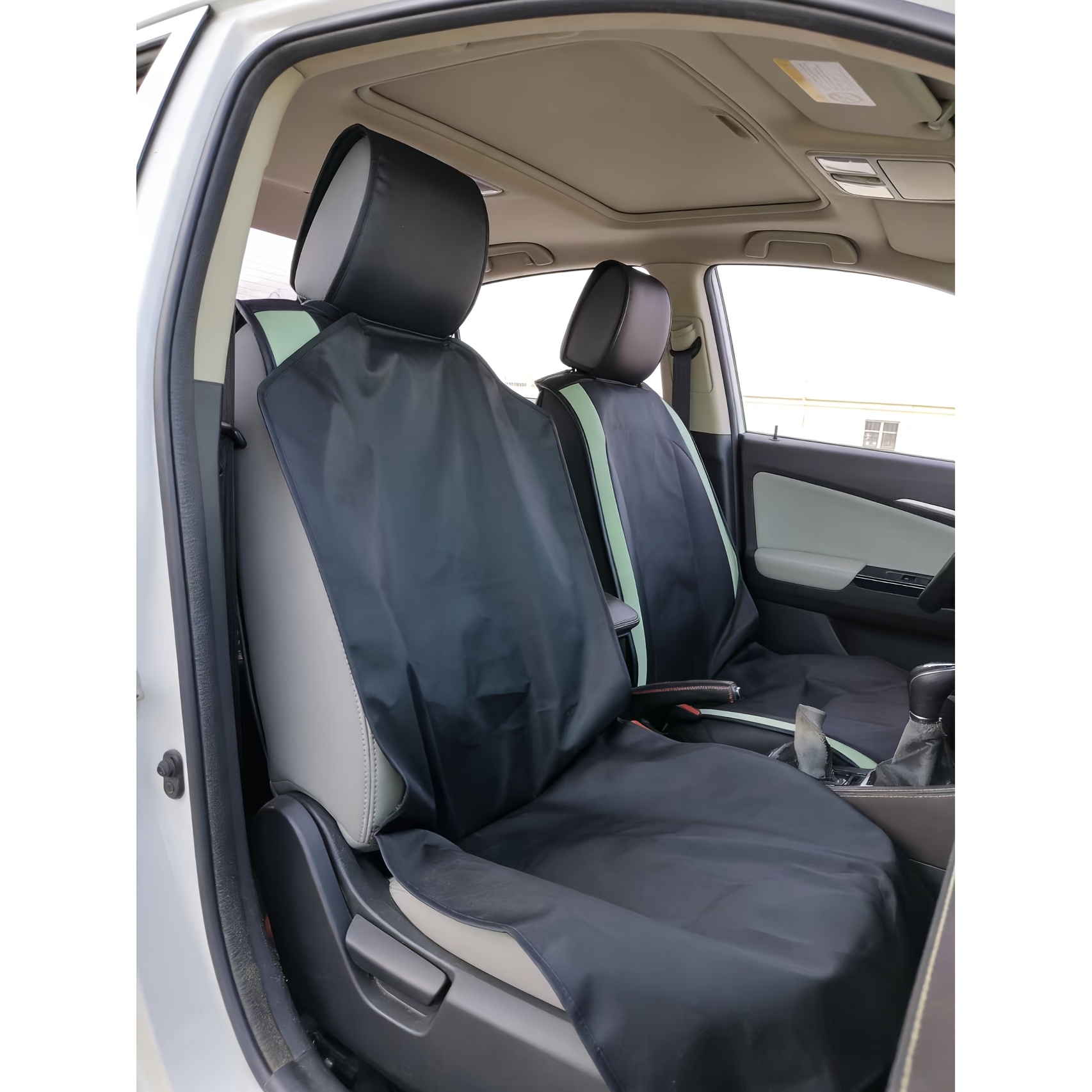 TEMU Car Pet Seat Cover, Scratch-resistant Front Single-seat Car Protector, Easy-to--resistant Material, Secure Installation With Anti-slip Design,