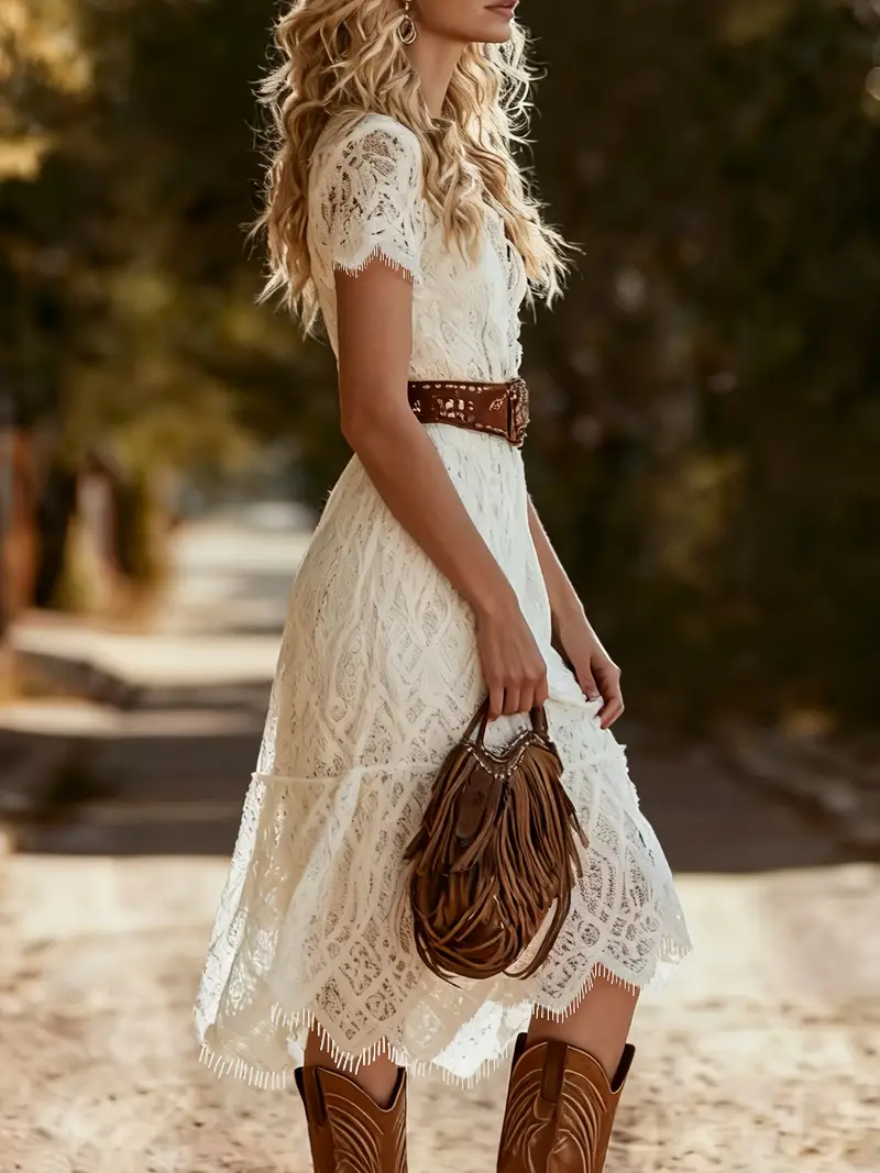 white lace dress styles for church Elegant Thanksgiving White Lace Dress for Beautiful Anna