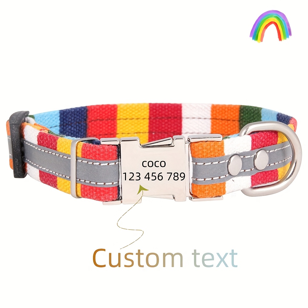 Colorful Adjustable Pet Collar with Heavy-Duty Buckle