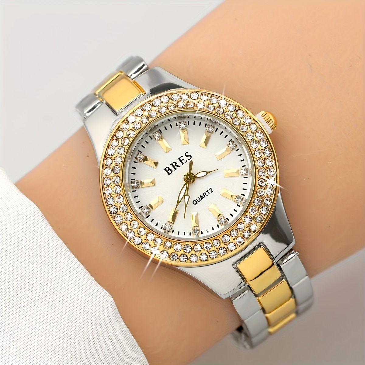 TEMU Delicate -diamond Women's Watch Grade Magnificent Butterfly Steel Button Watch Fashion Trend Women's Watch 1 Piece