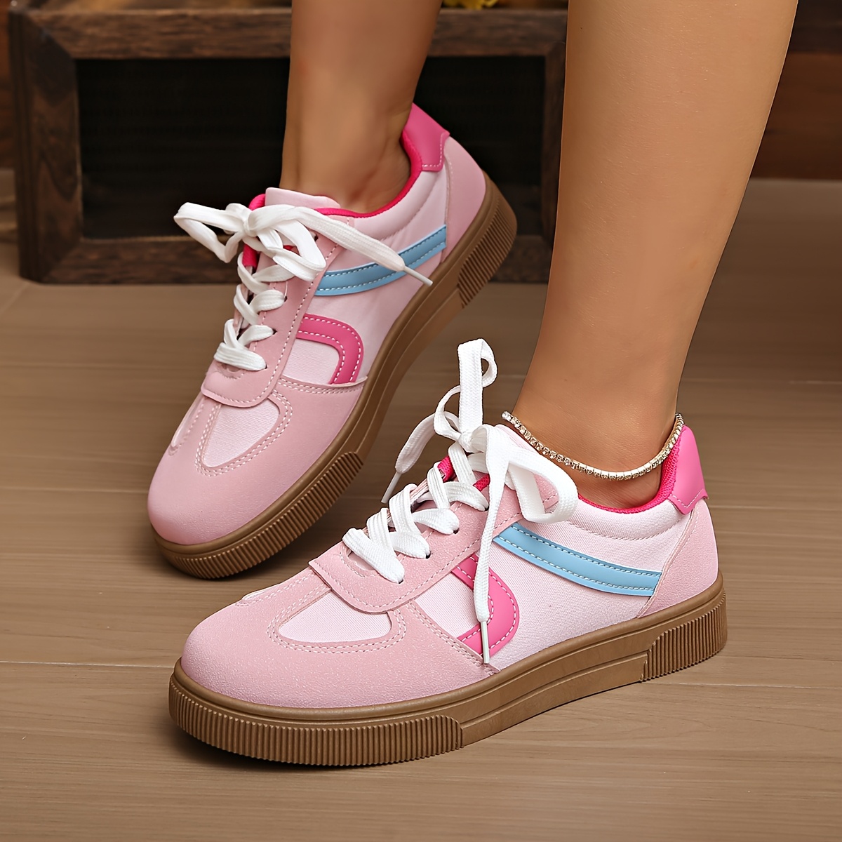 TEMU Retro Training Shoes For Women, New Versatile Casual Sports Sneakers For Spring And Autumn 2026., Women Shoes