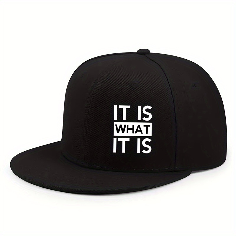 Image of A Women's Casual Adjustable Baseball Cap With ' What ', A Stylish Flat-brimmed Hat For Outdoor Streetwear And Hip-hop