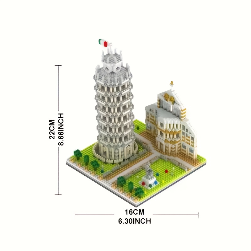 2000pcs 3D Puzzle Leaning Tower of Pisa Display Toy