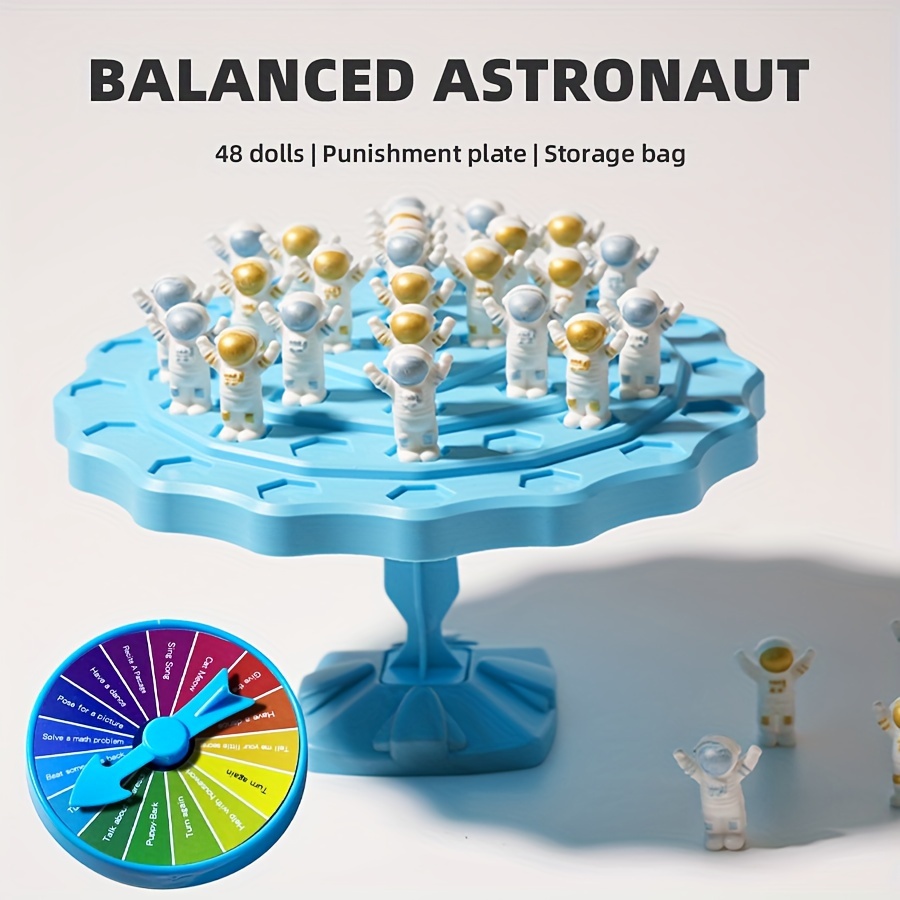 

1set Astronaut Balancing Counting Stack Toy, Desktop Balance Tree Children's Game, Educational Kindergarten Learning Game Children's Toy, Balance Tree Focused Training Puzzle Interactive Balance Toy