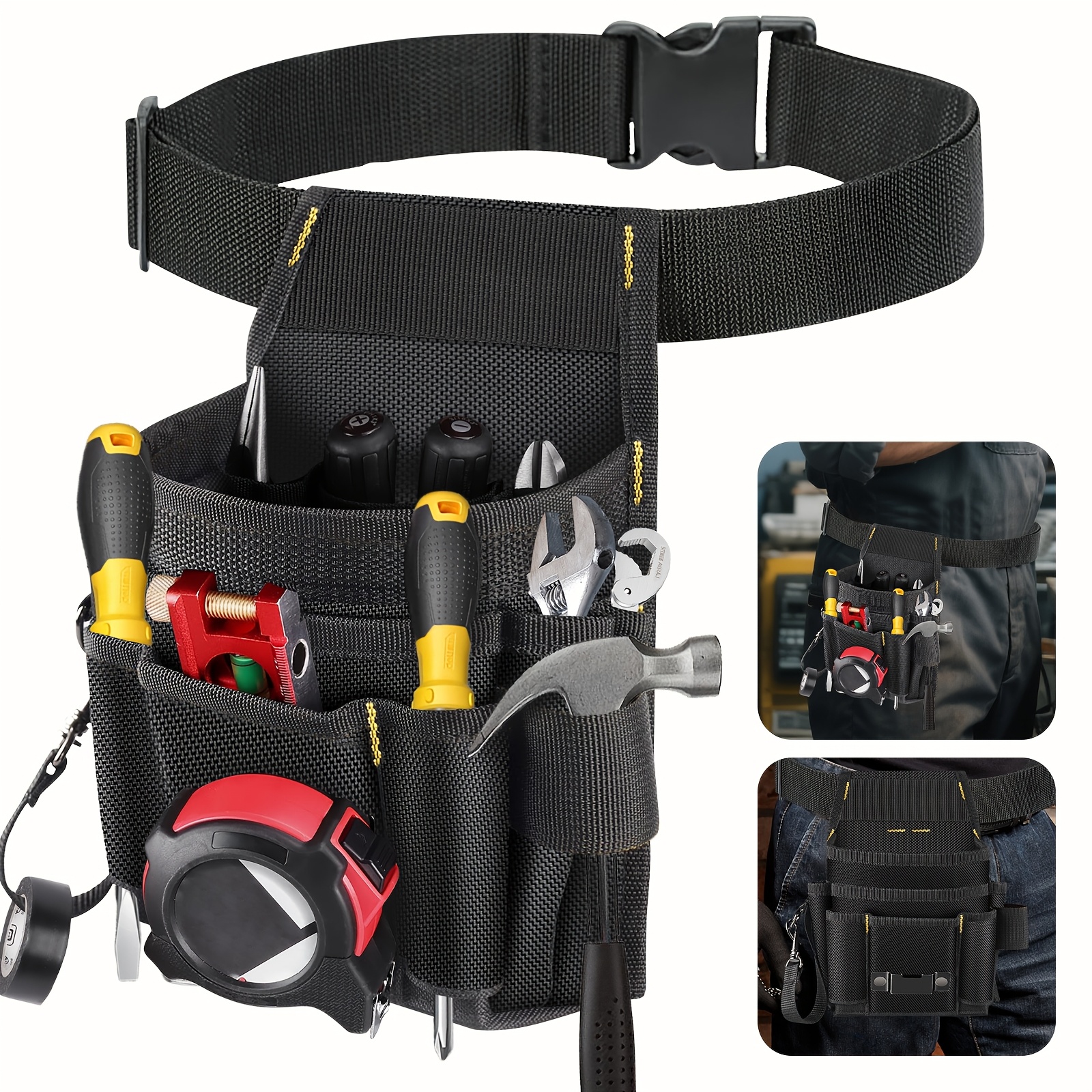 TEMU Heavyduty Multiple Tool Belt Adjustable Waist Pack Detachable Storage Bag Thickening Oxford Cloth Tools Bag Electricians Tool Kits TEMU Heavyduty Multiple Tool Belt Adjustable Waist Pack Detachable Storage Bag Thickening Oxford Cloth Tools Bag Electricians Tool Kits