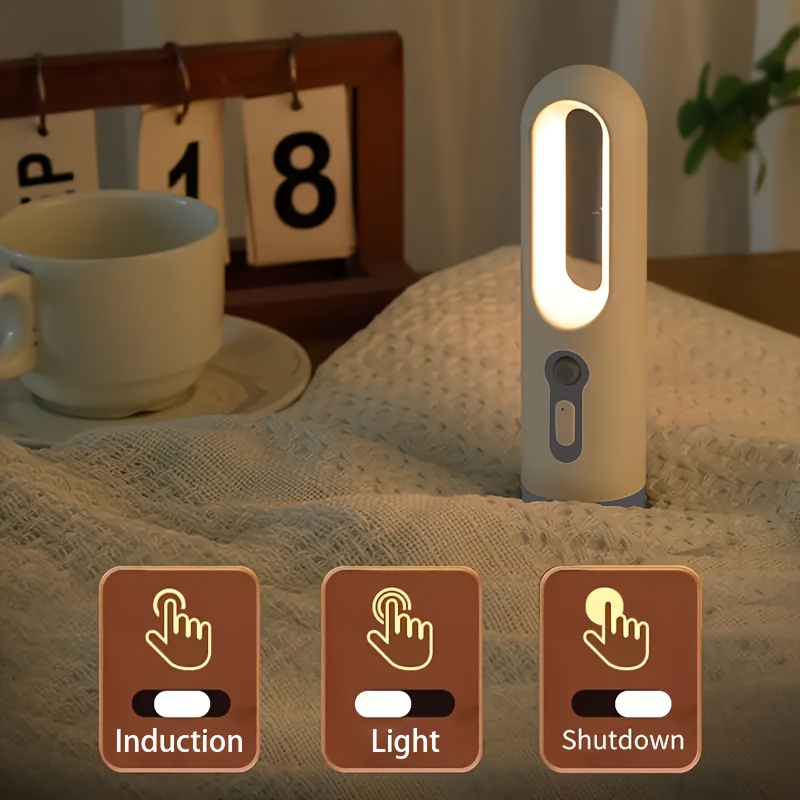 1pc     sensor night light usb rechargeable portable led flashlight with motion   yellow light for camping emergency reading hiking home use camping light rechargeable emergency lighting minimalist lamp lightweight construction   light book lovers reading lamp cozy lighting rechargeable lamp   lamp   Product details 0