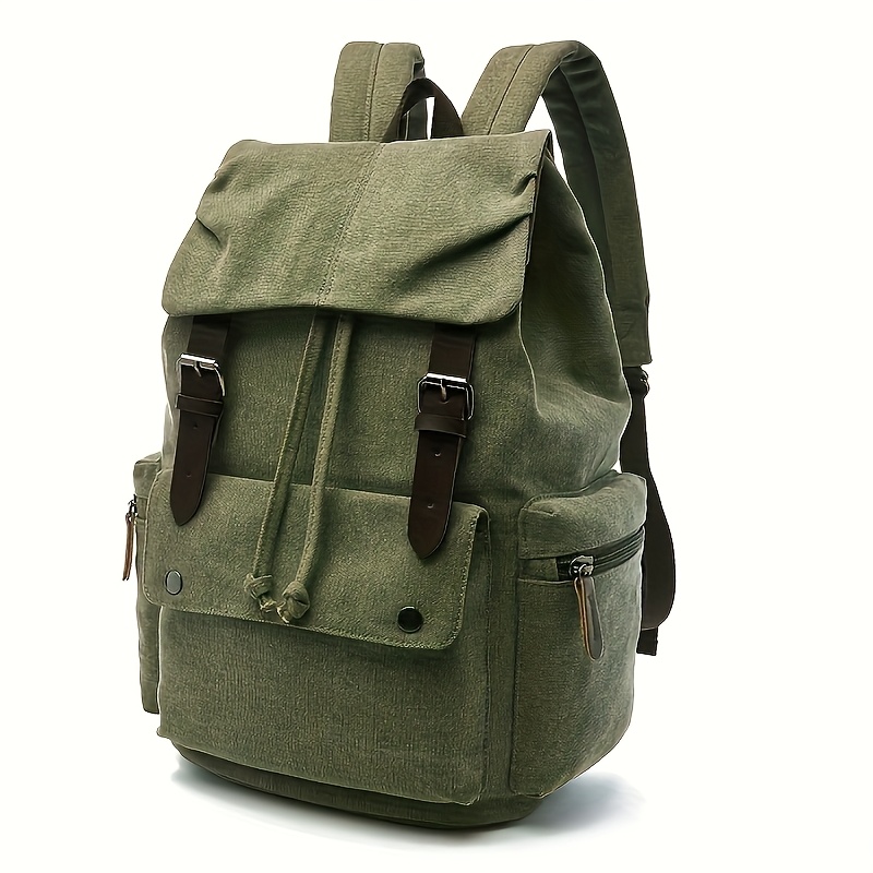large capacity vintage canvas backpack style Temu Philippines