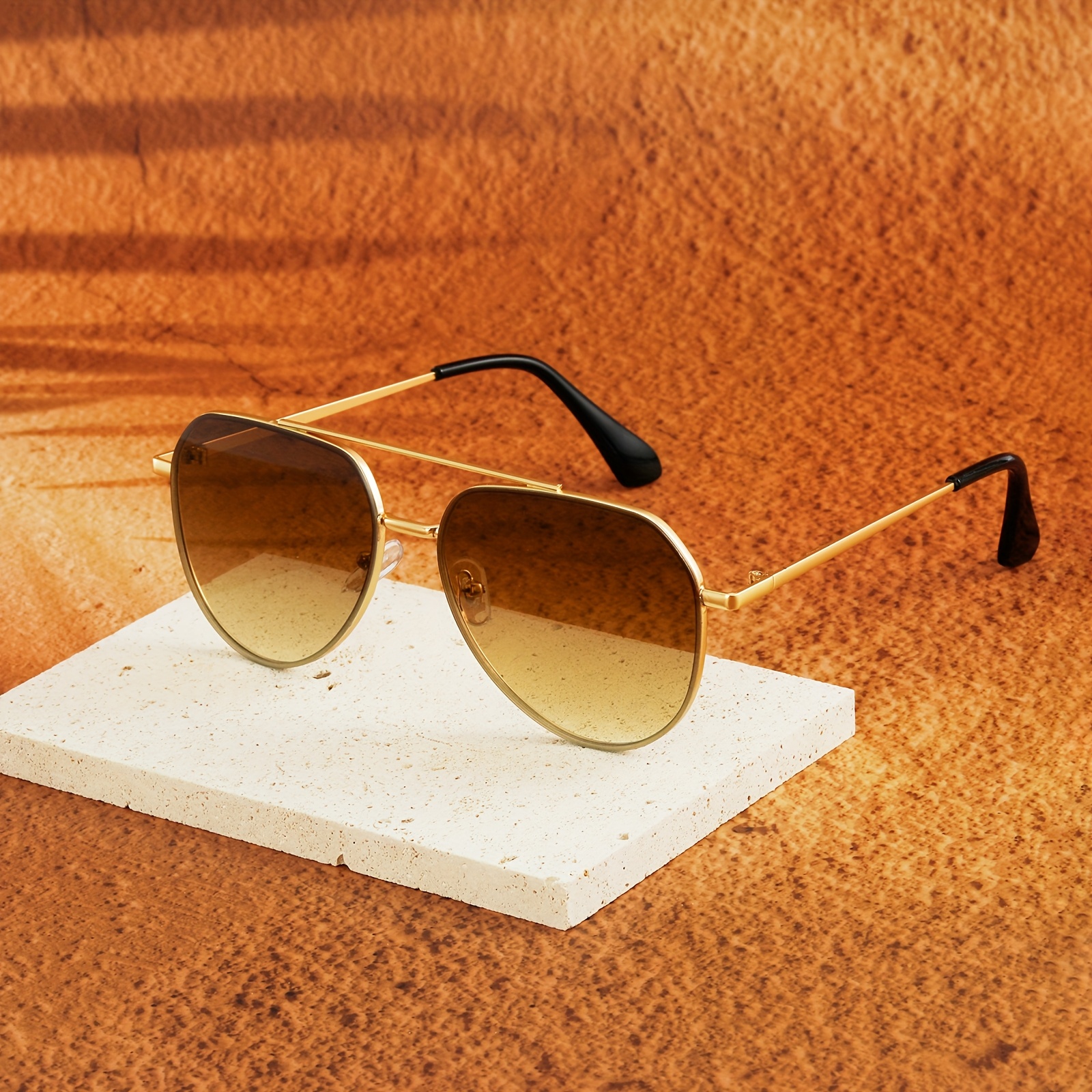 gafas sol metal cuadrado gran tamaño estilo retro mujeres Temu Peru