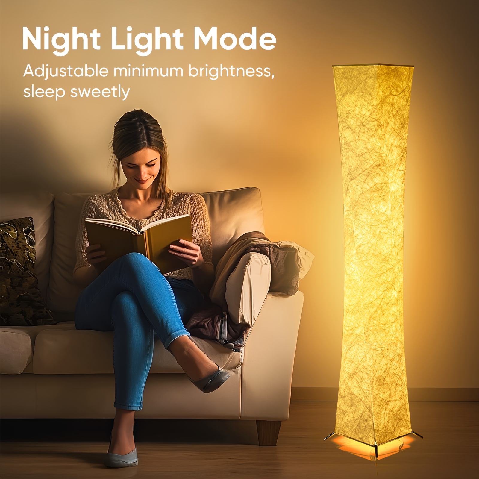 Contemporary Soft Light Floor Lamp with a Minimalist Design, Featuring a USB Connection, Ultra-Slim Warm Light at 3000K, a Lampshade Made of Tyvek Fabric, And an LED Soft Light Strip, Perfect for Living Rooms, Bedrooms, And Gaming Rooms