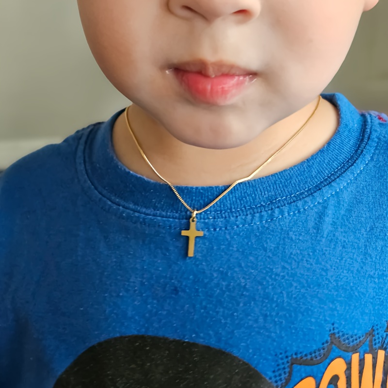 Custom Stainless Steel Cross Pendant Necklace — Personalized Gift