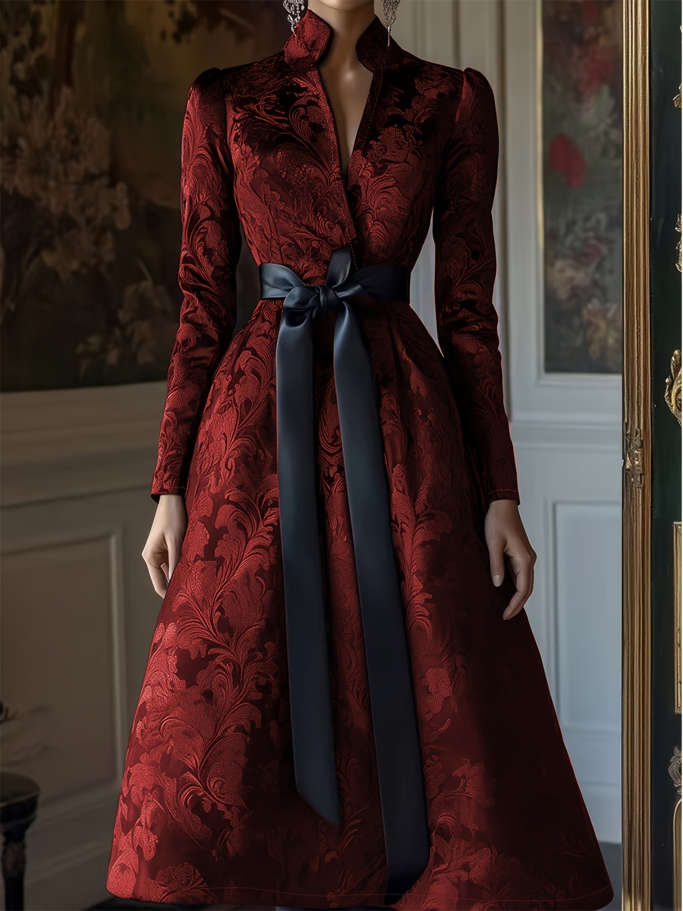burgundy dresses south africa CD790 main image 0