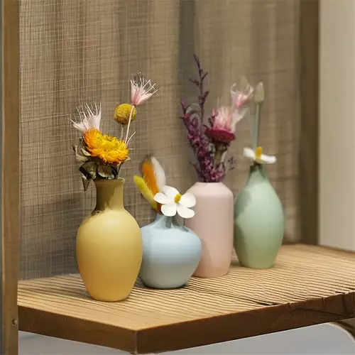 set of 4 modern ceramic vases minimalist for home decor in sizes and colors