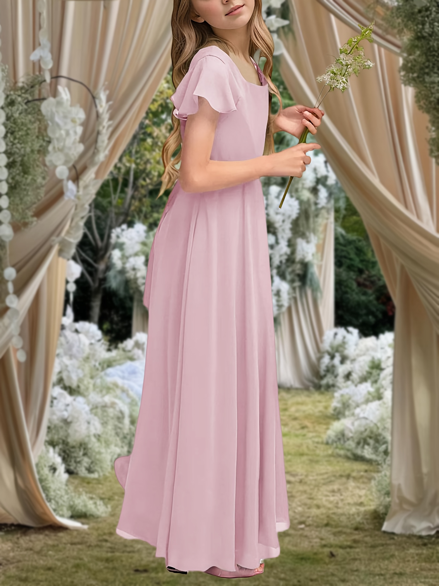 princess polly baby blue dress bill levkoff jr bridesmaid dresses main image 0